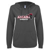 Thumbnail image for  ENZA Womens Dark Heather V Notch Raw Edge Fleece Hoodie