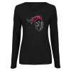 Thumbnail image for  Womens Black Long Sleeve V Neck Tee 