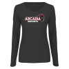 Thumbnail image for  Womens Dark Heather Long Sleeve V Neck Tee 