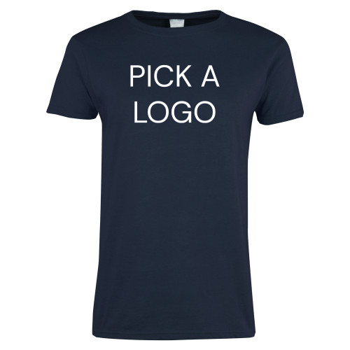 Womens Short Sleeve Navy Tee - Company Logo