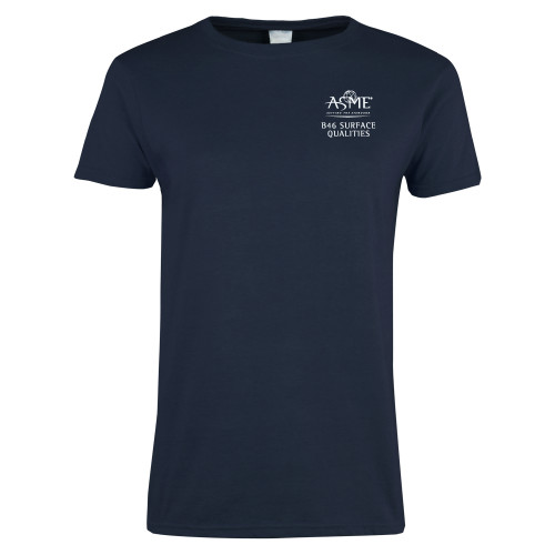Womens Navy Short Sleeve Tee-B46 Surface Qualities