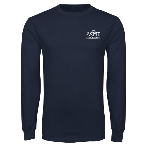 Navy Long Sleeve T-Shirt-ASME