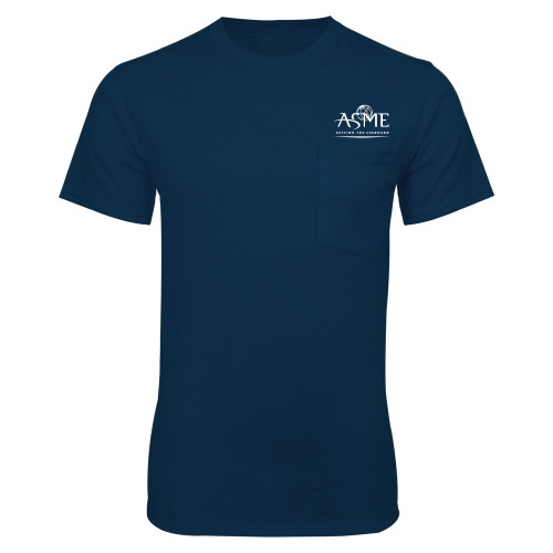 Navy T-Shirt w/Pocket-ASME