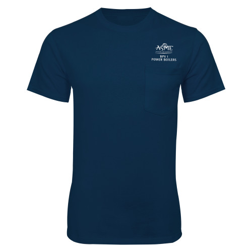 Navy T Shirt w/Pocket - BPV I Power Boilers