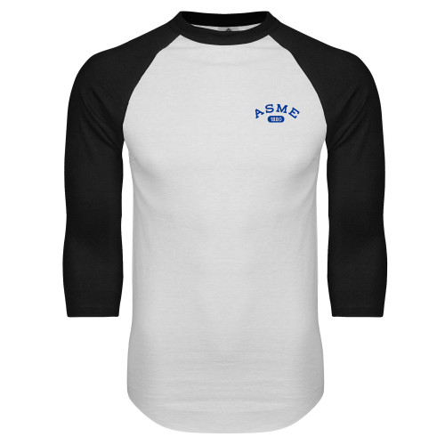 White/Black Raglan Baseball T Shirt-Heritage