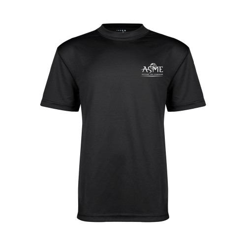 Youth Performance Black Tee-ASME