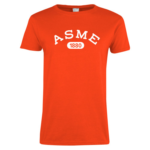 Womens Orange Short Sleeve Tee-Heritage
