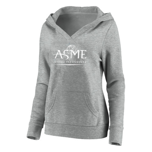Womens Plus Heather Grey Hoodie-ASME - PLUS