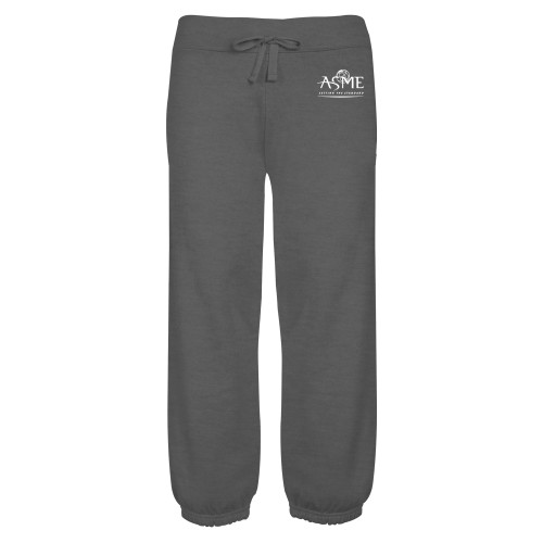 ENZA Womens Dark Heather Banded Fleece Capri-ASME