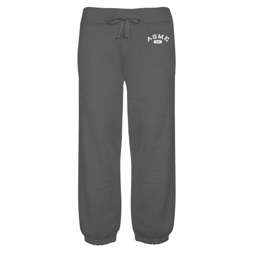 ENZA Womens Dark Heather Banded Fleece Capri-Heritage