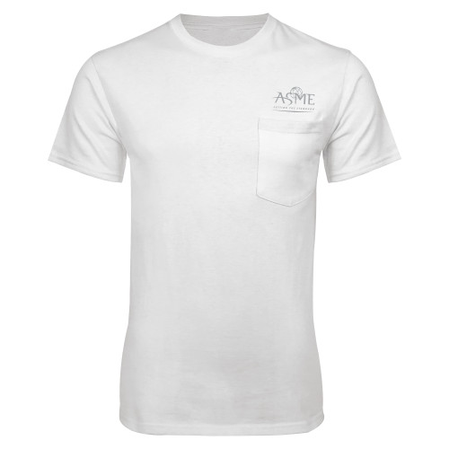 White T-Shirt w/Pocket-ASME
