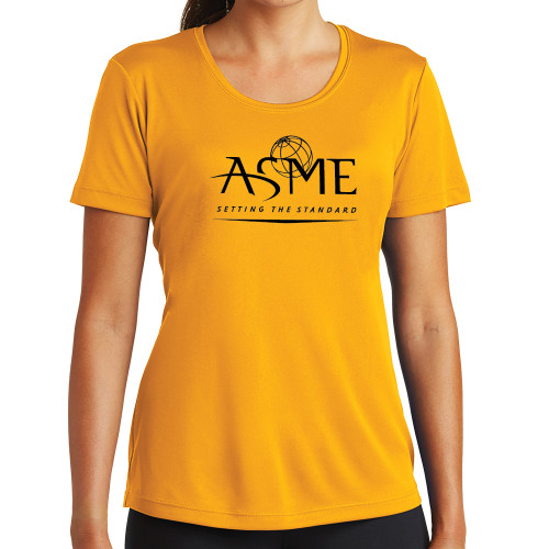 Womens Gold Performance Short Sleeve Tee-ASME