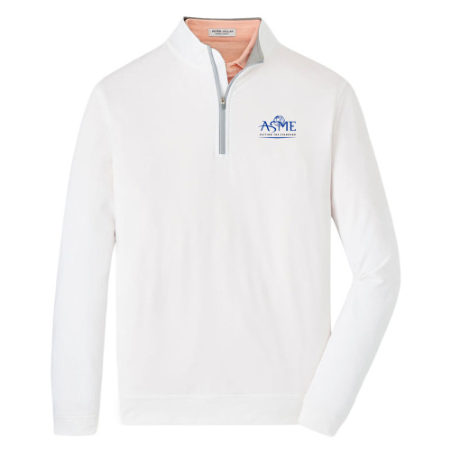  Peter Millar White Perth Performance 1/4 Zip - ASME