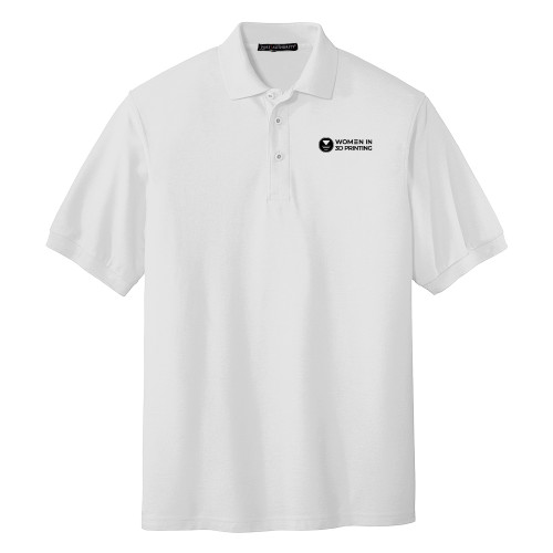 White Silk Touch Polo-Women in 3D Printing