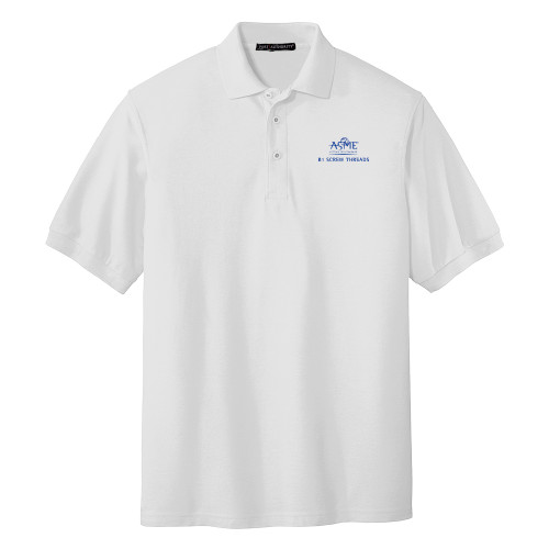 White Silk Touch Polo-B1 Screw Threads