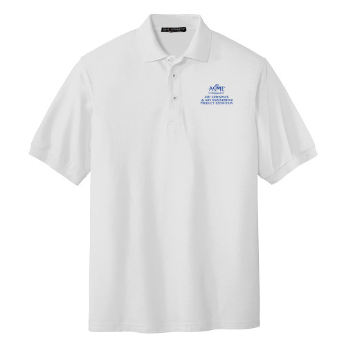 White Silk Touch Polo-AED Aerospace & ADDV Engineering Product Defenition