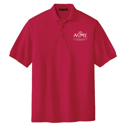 Extended Red Silk Touch Polo-ASME - Primary Mark - 1 Color PLUS
