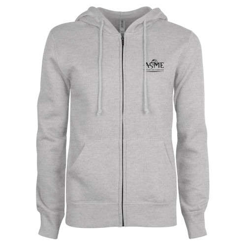 ENZA Womens Grey Fleece Full Zip Hoodie-ASME