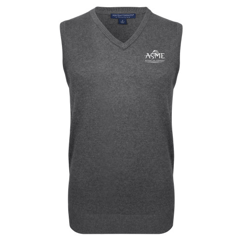 Charcoal VNeck Sweater Vest-ASME