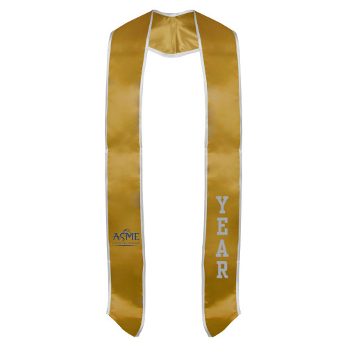 Vegas Gold Graduation Stole w/White Trim test-ASME