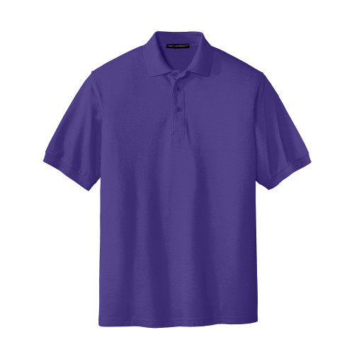 Purple Silk Touch Polo-Company Logo