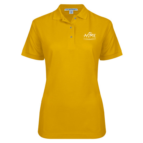 Womens Silk Touch Gold Pique Polo-ASME
