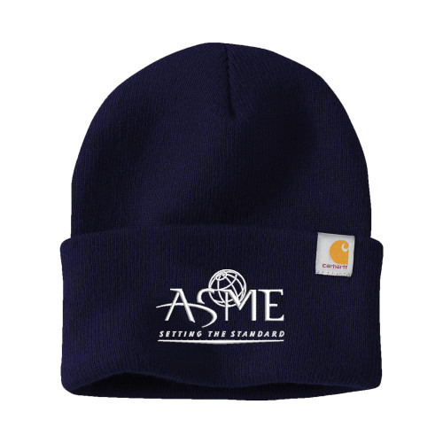 Carhartt Navy Knit Beanie w/Cuff-ASME