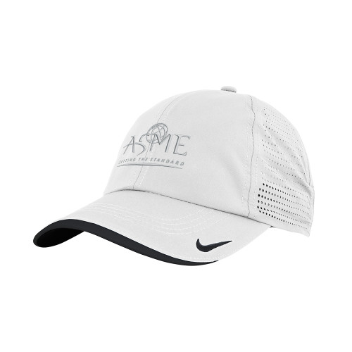 Nike White Dri Fit Perforated Hat-ASME