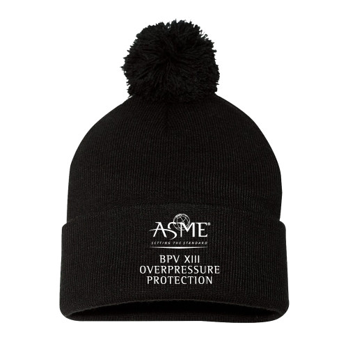 Sportsman Black Pom Pom Cuffed Beanie-BPV XIII Overpressure Protection