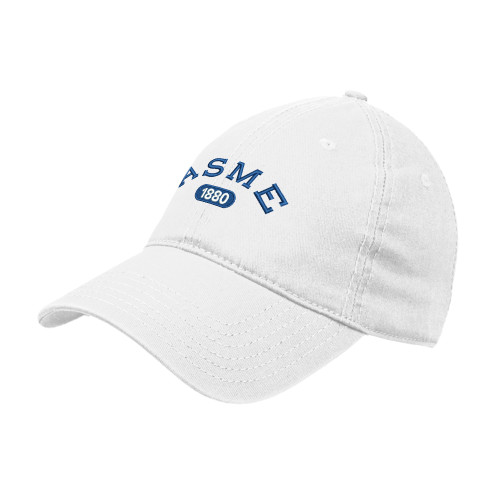 White Unstructured Adjustable Low Profile Hat-Heritage