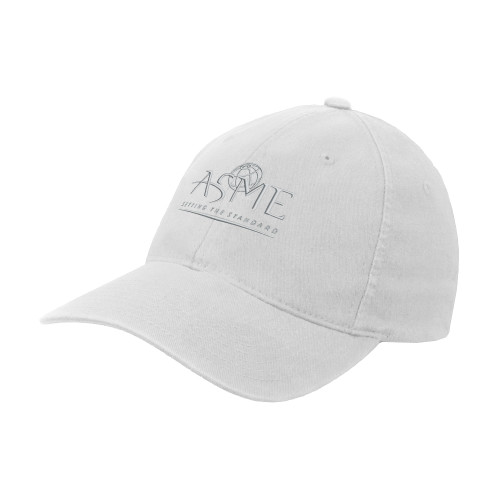 White Flexfit Structured Low Profile Hat-ASME