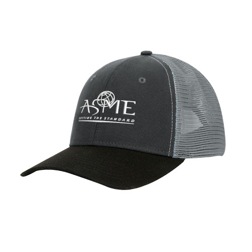 DRI DUCK Hudson Charcoal/Black Trucker Hat-ASME