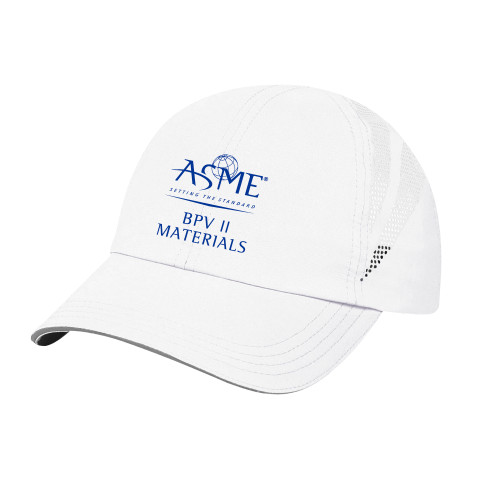 Womens White Performance Cap-BPV II Materials