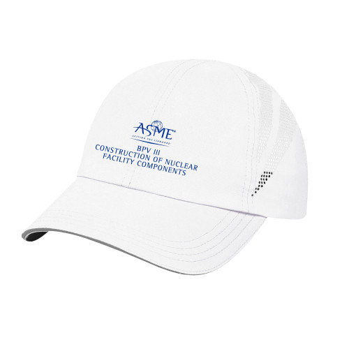Womens White Performance Cap-BPV III Construction of Nuclear Facility Components