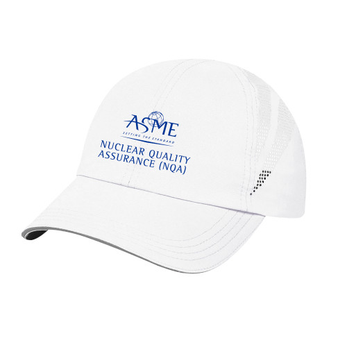  Womens White Performance Cap - NQA Nuclear Quality Assurance