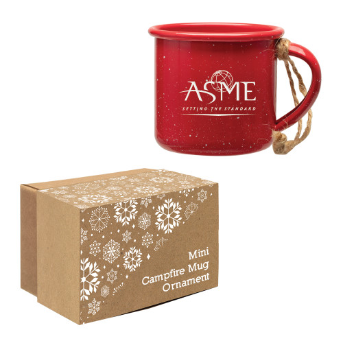 Red Mini Campfire Mug Ornament-ASME
