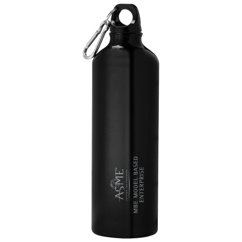 Venture Aluminum Black Bike Bottle 26oz-MBE Model Based Enterprise Engraved