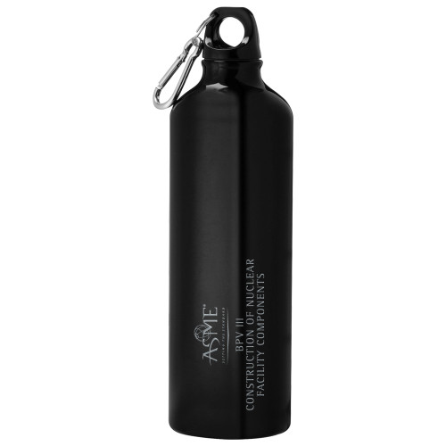 Venture Aluminum Black Bike Bottle 26oz - BPV III Construction of Nuclear Facility Components Engraved