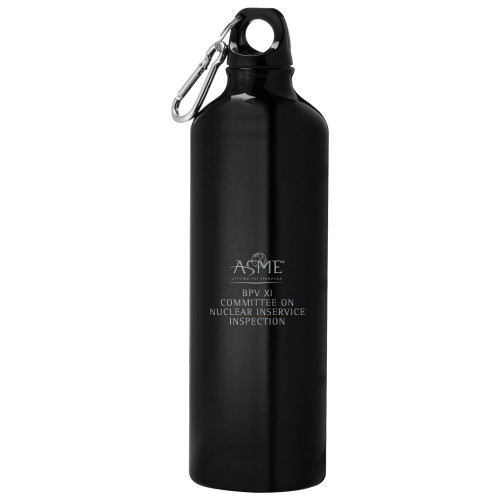  Venture Aluminum Black Bike Bottle 26oz - BPI XI Committee on Nuclear Inservice Inspection  Engraved