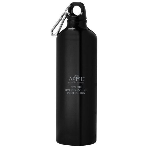  Venture Aluminum Black Bike Bottle 26oz - BPV XIII Overpressure Protection Engraved