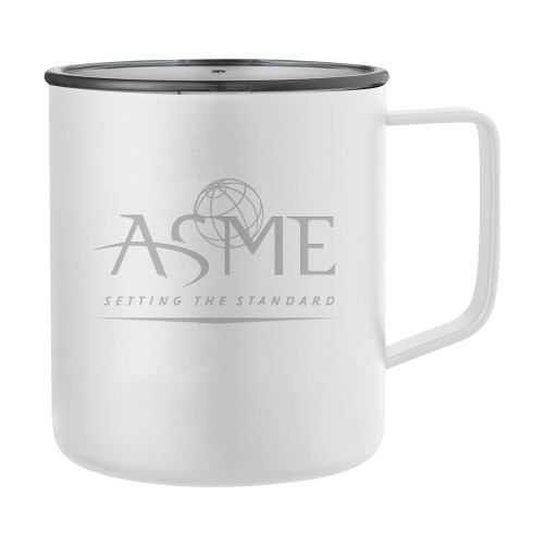 Rover Camp Vacuum Insulated White Mug 14oz-ASME