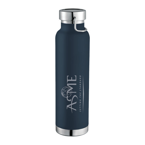 Thor Copper Vacuum Insulated Navy Bottle 22oz-ASME