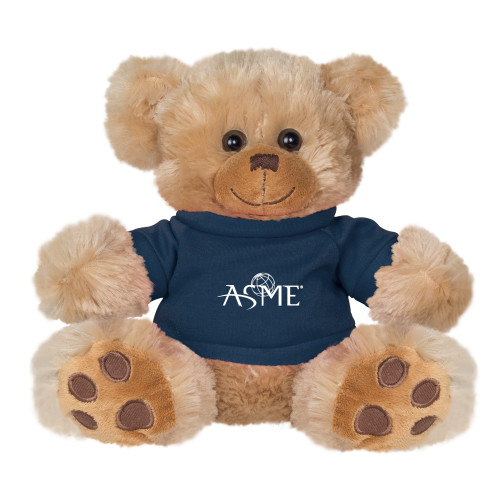 Plush Big Paw 8 1/2 inch Brown Bear w/Navy Shirt-ASME