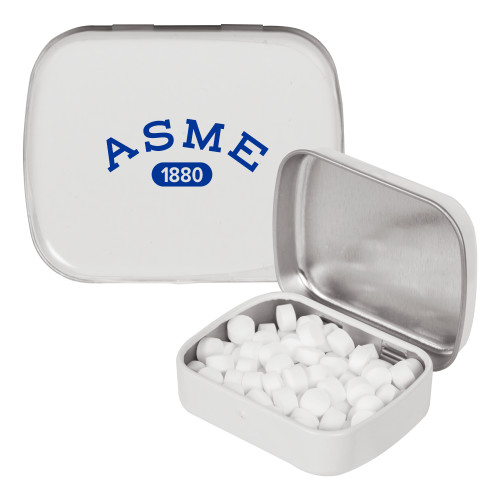 White Rectangular Peppermint Tin-Heritage