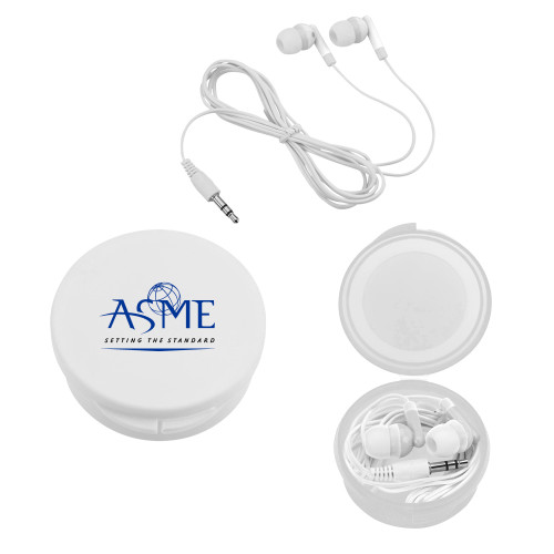 Ear Buds in White Case-ASME