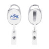Thumbnail image for  White Oval Retractable Badge Holder w/Clip