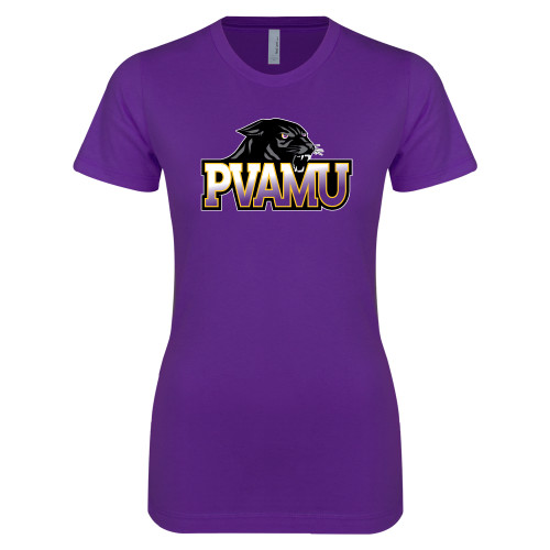  Next Level Womens Purple Boyfriend Tee - Official Logo