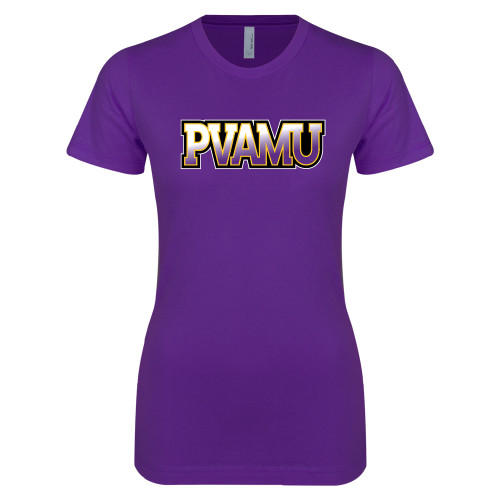  Next Level Womens Purple Boyfriend Tee - PVAMU