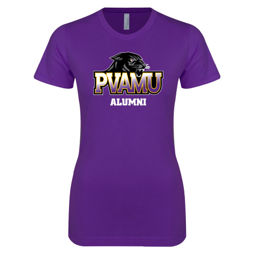  Next Level Womens Purple Boyfriend Tee - Alumni