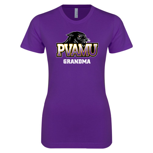  Next Level Womens Purple Boyfriend Tee - Grandma
